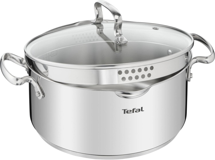 Кастрюля Tefal Duetto+ G7194655 4.7л. d 24см с крышкой стальной 2100113152