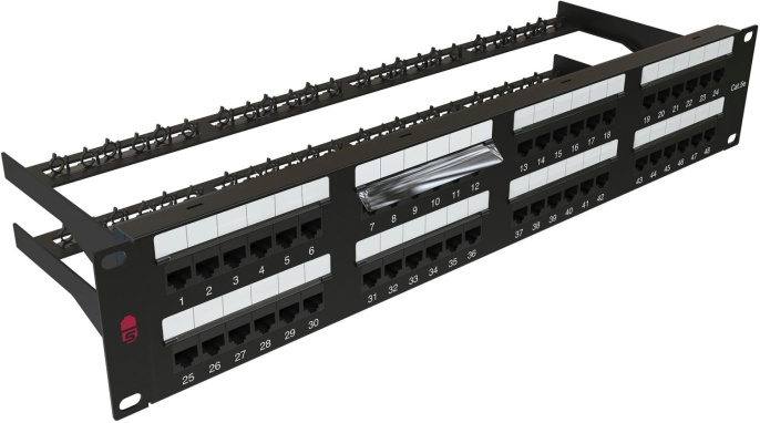 Патч-панель Sysmatrix PP 1902U.S485EU.M 19" 2U 48xRJ45 кат.5E UTP