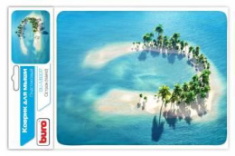 Коврик для мыши Buro BU-M10017 Мини рисунок/остров 230x180x2мм