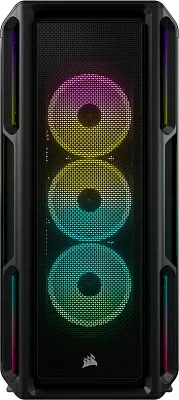 Корпус Corsair iCUE 5000T RGB SMART черный без БП ATX 6x120mm 6x140mm 4xUSB3.0 audio bott PSU