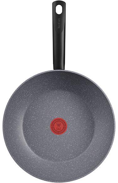 Сковорода ВОК WOK Tefal Natural Cook 04211628 круглая 28см покрытие: Mineralia ручка несъемная без крышки серый 9100046098