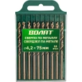 Сверло по металлу спиральное 4.2x43x75 мм, 10 штук ВОЛАТ 85042-075