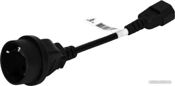 Кабель PowerCom SCUT IEC-320 C14-Socket Type-F (для компьютера, функция: питание устройств, 250V, 10A, длина: 0.23 м)