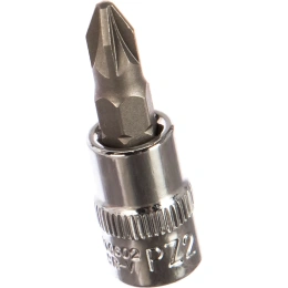 Насадка торцевая 1/4"DR с вставкой-битой PZ2 Ombra 114602