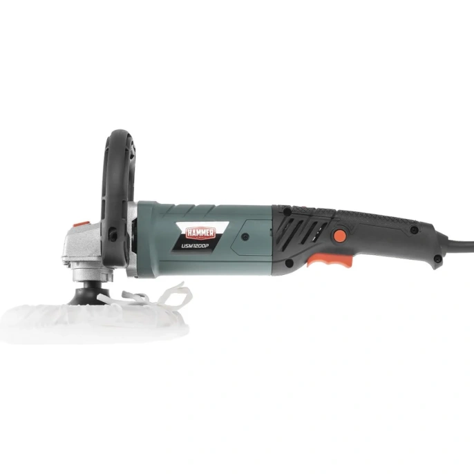 Шлифовальная угловая машина Hammer Flex 1200 Вт, 600-3500 об/мин, тарелка 180 мм USM1200P