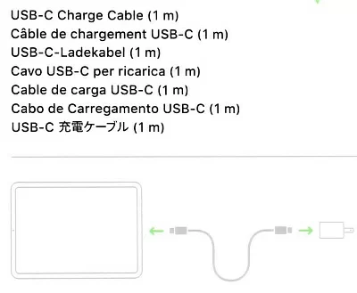 Кабель Apple MUF72ZM/A USB-C Charge Cable 1м