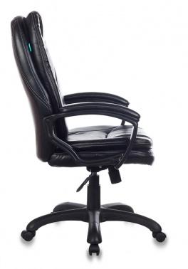 Кресло руководителя Бюрократ CH-868LT, экокожа, до 120кг, черный