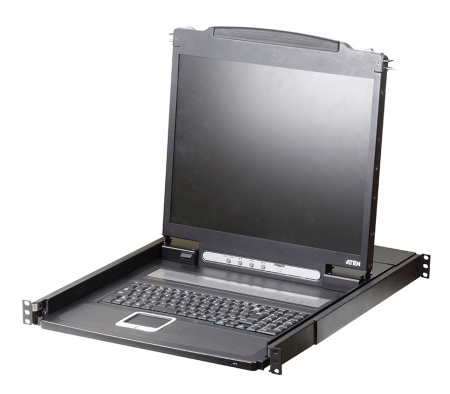KVM консоль ATEN 19" Single Rail LCD Console PS/2-USB, VGA CL1000N-ATA-RG