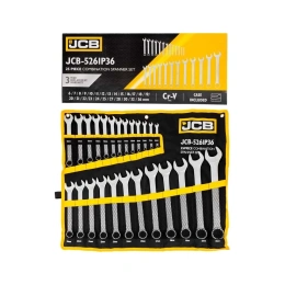 Набор ключей JCB комбинированных, 25 предметов, на полотне JCB-5261P36(57167)