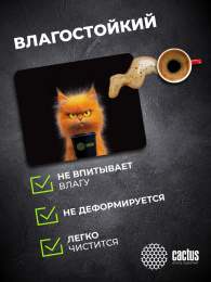 Коврик для мыши Cactus Red Cat 220x180x2мм CS-MPC-P11XS