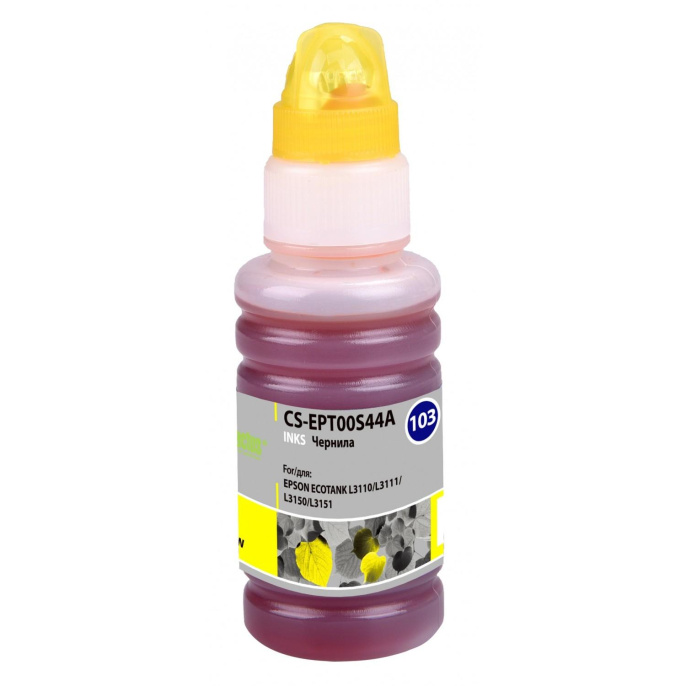 Чернила Cactus CS-EPT00S44A 103Y C13T00S44A, для Epson, 70мл, желтый