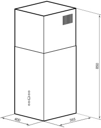 Вытяжка каминная Lex Alto 400 белый управление: кнопочное 1 мотор CHTI000400