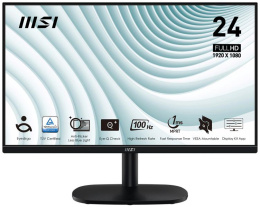 Монитор MSI PRO MP245V 23,8" 16:9 FHD 1920x1080 VA Flat,1ms MPRT ,4000:1,100M:1,300nit,178/178,HDMI 1.4,VGA D-Sub ,Tilt,VESA,100Hz,Black,1y war-ty 9S6-3PC0CM-014