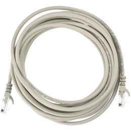 Патч-корд GoPower RJ-45 m -RJ-45 m 5.0м кат.5е ПВХ 26AWG CCA серый в пакете 1/50 00-00029037