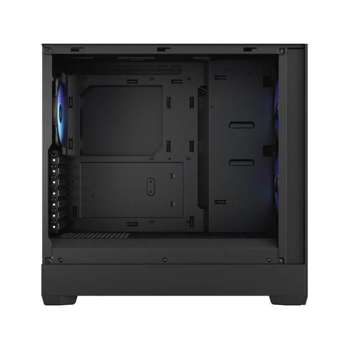 Корпус Case Fractal Design Pop Air RGB TG Clear Tint, Midi-Tower, 3x120mm RGB, 2xUSB-A 3.2 ATX, mATX, mITX Black FD-C-POR1A-06
