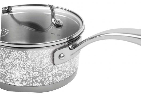 Ковш Rondell Ajour RDS-1052, 1.5л, с крышкой, стальной