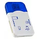 Карт-ридер внешний USB Perfeo SD/MMC+Micro SD+MS+M2, (PF-VI-R010 Blue) синий (PF_4257)