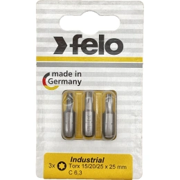 Биты Industrial 3 шт, T15/T20/T25, 25 мм, в блистере Felo 02693316