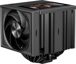 Кулер для процессора CPU Cooler PCCooler RZ820 Display BK 290W, 4-pin PWM, LED, 169mm, Al/Cu, 8x6mm, 1x140mm + 1x150mm, 71.9/78.7CFM, 27.1/35.8dBA, 1500/2500RPM, S: 1851/1700/1200/115X/20XX, AM5/AM4, black