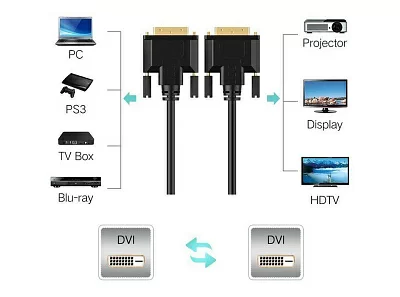 Кабель TV-COM DCG150V-1.8M DVI-D to DVI-D (25M -25M) 2 фильтра, CU, 1,8м, 6926123510025