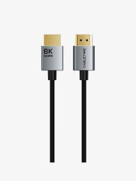 Кабель CABLETIME CH14L (CT-SHD8K-AG2) 2 м, 8K SLIM HDMI 2.1, позолоченный, 8K/60 Гц, черный