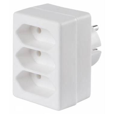 BURO Сетевой разветвитель 3 розетки BU-PS3F-W , белый пакет ПЭ {352750}