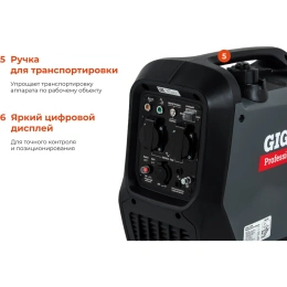 Инверторный генератор Gigant Professional (2 кВт; тихий; 12 В авторозетка/ USB; параллельная работа) GPIGL-2000