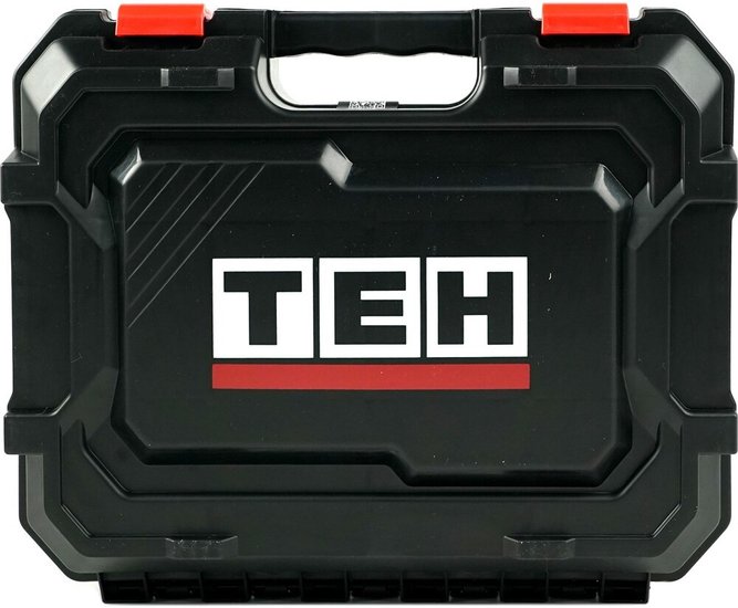 Дрель-шуруповерт TEH TDBL420-2B (напряжение: 20 В, обороты: 0-450/2000 об/мин, крутящий момент: 60нм, быстрозажимной патрон: 13 мм, в комплекте: крюк для ремня, комплектация: 2 шт акб 2 ач, зу, кейс)