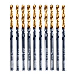 Сверло по металлу Golden Tip 3 мм, HSS-Tin, 10 шт, DIN 338 Denzel 717205