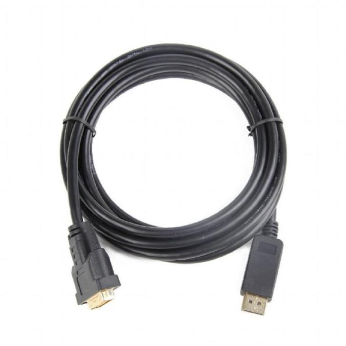 Bion Кабель DisplayPort - DVI, 20M/24+1M, однонаправленный, позолоченные контакты, 1.8 м, черный [BXP-CC-DPM-DVIM-018]