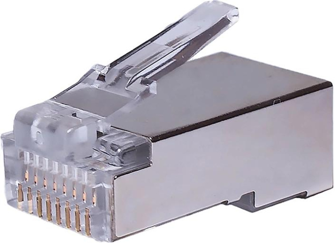 Коннектор SUPRLAN 10-0231-1 FTP кат.5E RJ45 прозрачный (упак.: 10шт)