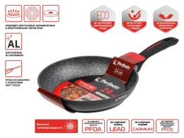 Сковорода ф 24х4,7 см, алюм., антиприг. покр., серия CHEF, PERFECTO LINEA 55-245001