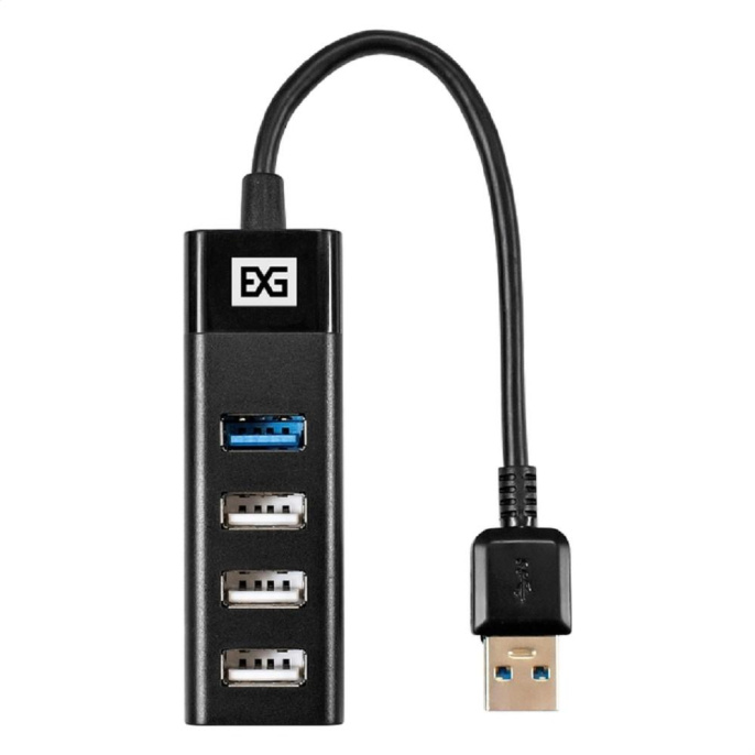 USB-Хаб концентратор 4-в-1 ExeGate DUB-3213 кабель-адаптер USB3.0 -- 3xUSB2.0, 1xUSB3.0, Plug&Play, черный EX296923RUS