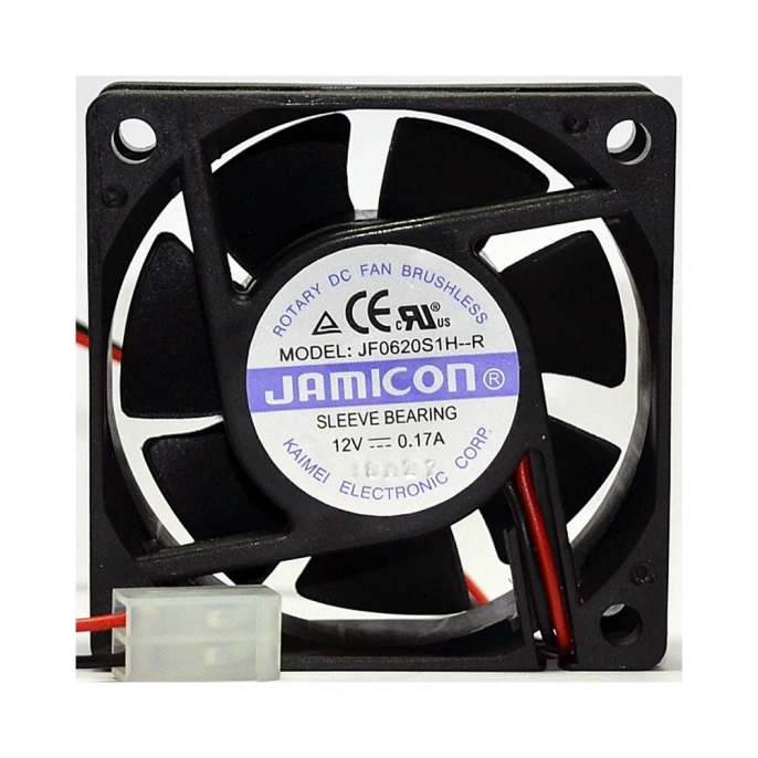 Вентилятор JAMICON JF0620S1H 60х60х20 12В с разъемом 2 конт.MOLEX 5239-2(PHU-2) С00034850