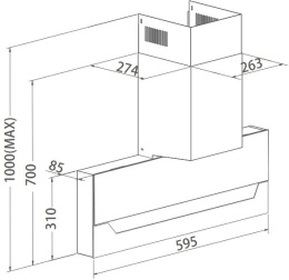 Вытяжка каминная HAIER HVX-W682CB,  сенсорное управление,  черный [td0044973ru]