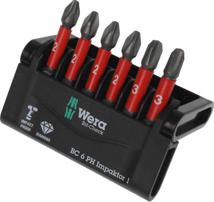 Набор бит WERA WE-057691,  универсальные,  шестигранный (1/4HEX - E),  6шт