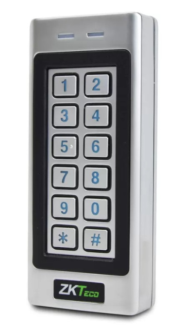 Терминал контроля доступа ZKTeco MK-V[IC] память RFID карт/учетных записей: 1000, MIFARE 13,56 МГц , IP66, Wiegand 26/34, 1 реле, 1 датчик двери, 1 кнопка выхода, 1 дверной звонок, 1 тревога, DC 9-18 В, рабочая температура: -40℃ - +60°C