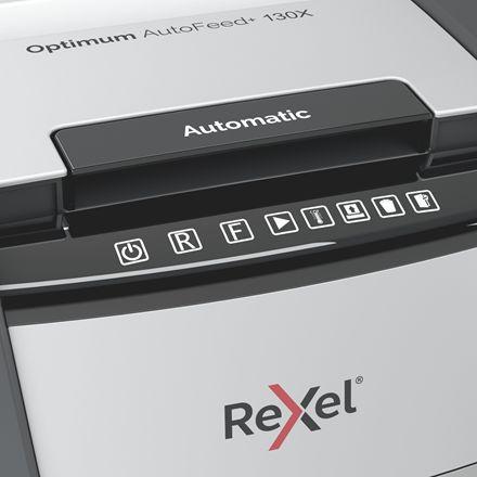 Уничтожитель бумаг Rexel Optimum AutoFeed 130X, с автоподачей, P-4, 4х28 мм, 130 лист. одновременно, 44л [2020130xeu]