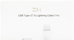 Кабель ZMI AL870C, Lightning m - USB Type-C m , 1м, MFI, 3A, белый