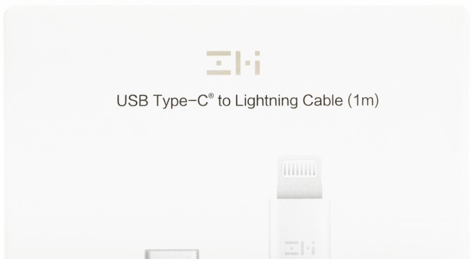 Кабель ZMI AL870C, Lightning m - USB Type-C m , 1м, MFI, 3A, белый