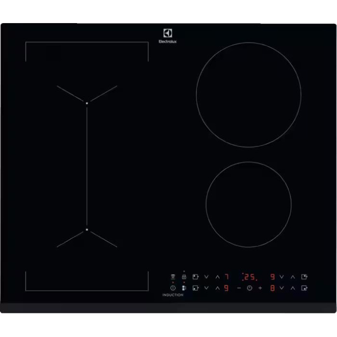 Встраиваемые индукционные панели ELECTROLUX/ индукционная варочная поверхность, цвет: Черный, сенсорное управление, 3-хступенчатая индикация остаточного тепла, акустический сигнал вкл/выкл , автоматика закипания, блокировка панели управления, Таймер откл