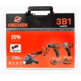 Набор 3 предмета шуруповерт, гайковерт, болгарка KINGQUEEN KQ-TS311