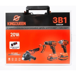 Набор 3 предмета шуруповерт, гайковерт, болгарка KINGQUEEN KQ-TS311