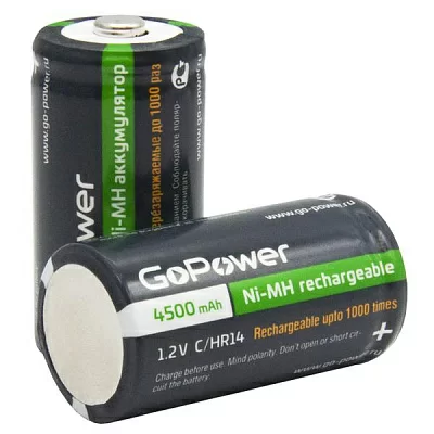 Аккумулятор бытовой GoPower HR14 C BL2 NI-MH 4500mAh (2/12/96) блистер (2 шт.) 00-00018322