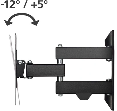 Кронштейн для телевизора Hama 00220822 черный 19"-48" макс.20кг настенный поворотно-выдвижной и наклонный