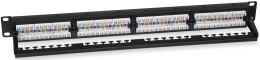 Cabeus PL2-24-Cat.5e-Dual IDC Патч-панель 19" (1U), 24 порта RJ-45, категория 5e, Dual IDC, с задним кабельным организатором