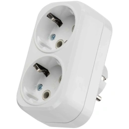 Блок на 2 гнезда TDM ELECTRIC 2П+З плоский 16А 250B SQ1806-0026