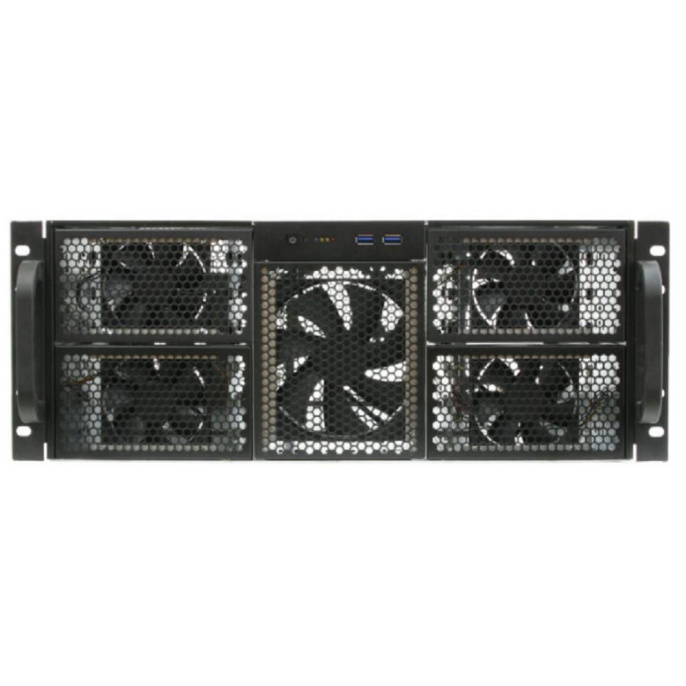 Procase RE411-D11H0-E-55 Корпус 4U server case,11x5.25+0HDD,черный,без блока питания,глубина 550мм,MB EATX 12"x13"
