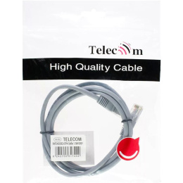 Патчкорд/ Патчкорд литой "Telecom" UTP кат.5е 1,5м серый (NA102--1.5M)