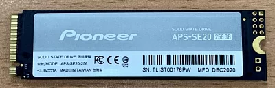 Флеш-накопитель Pioneer Твердотельный накопитель SSD Pioneer 256GB M.2 2280 PCIe (Dramless)